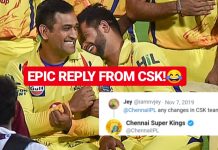 Chennai Super Kings gives perfect reply to a fan who asked “Any changes in CSK?” Chennai Super Kings reply to fan