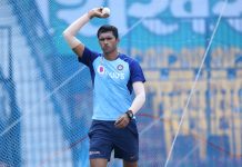 Watch: Navdeep Saini castles Roston Chase with a fiery yorker navdeep saini in 3rd odi vs west indies, navdeep saini