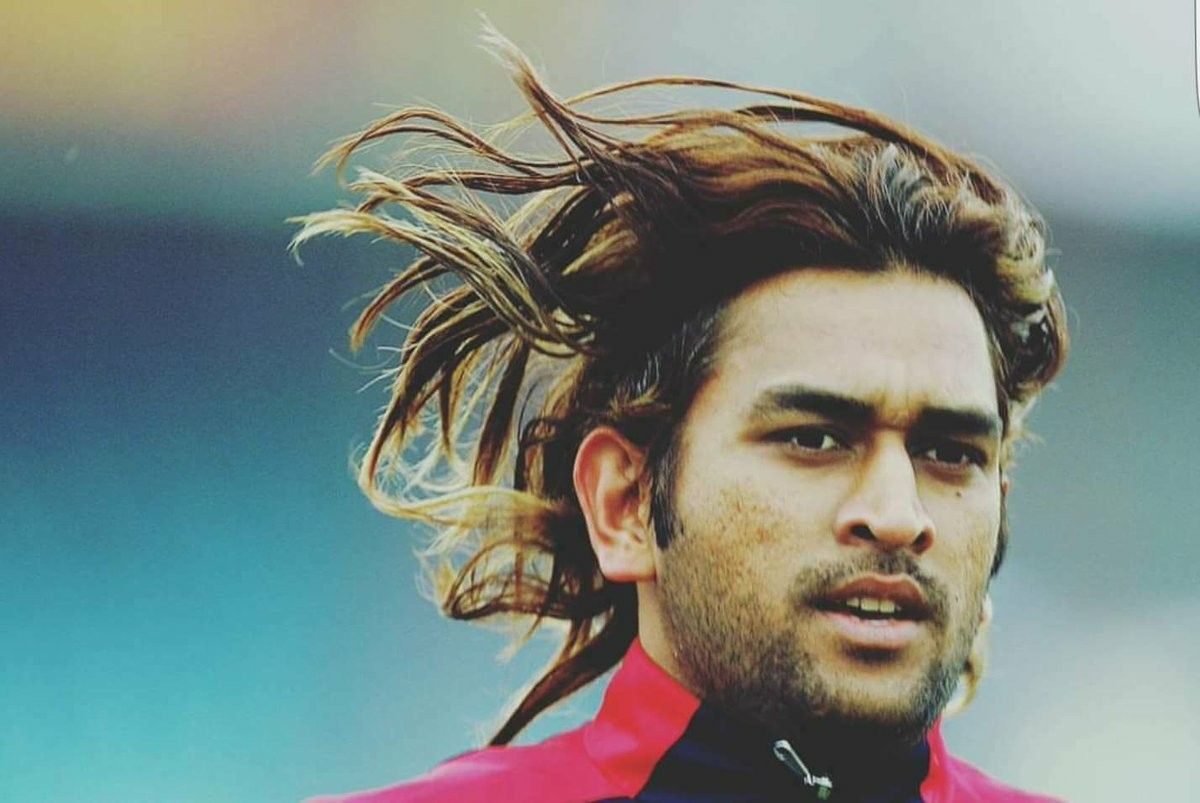 MS Dhoni Long Hair