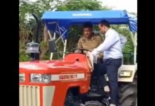 MS Dhoni’s video of driving tractor went viral on social media ms dhoni tractor