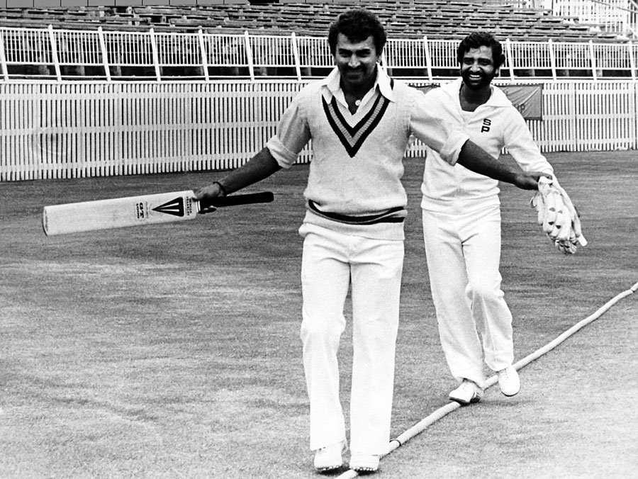 Sunil Gavaskar and Gundappa Viswanath against West Indies in 1976 at Trinidad