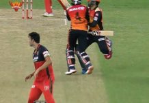 Watch | Rashid Khan and Abhishek Sharma collided in 3rd match of IPL 2020